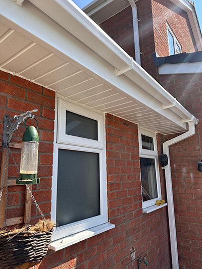 New soffits and guttering in white