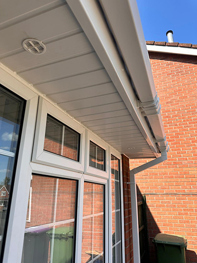 New soffits and guttering in white