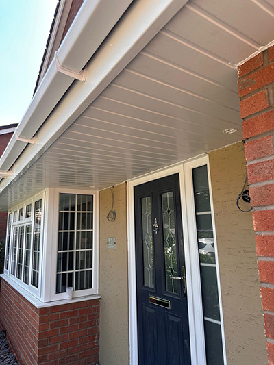 New soffits and guttering in white