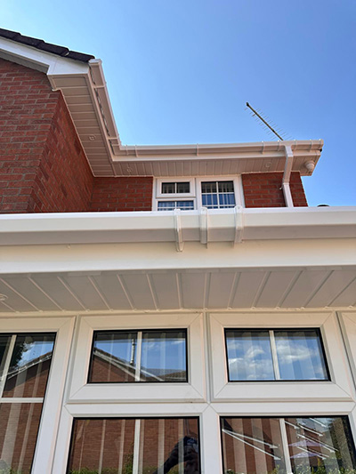 New soffits and guttering in white