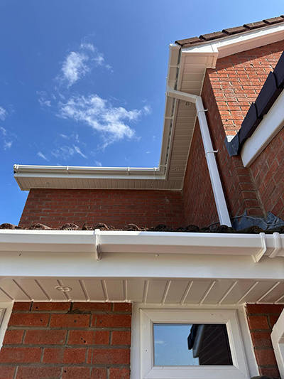 New soffits and guttering in white